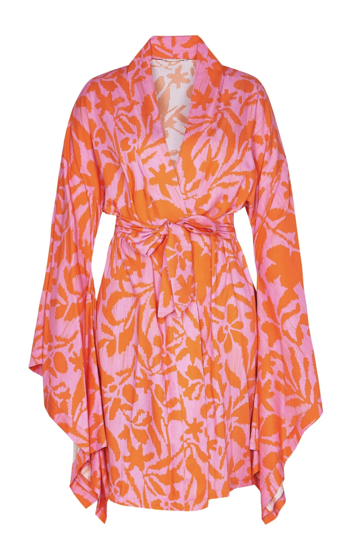 Zayana Floral Print Kimono in Pink