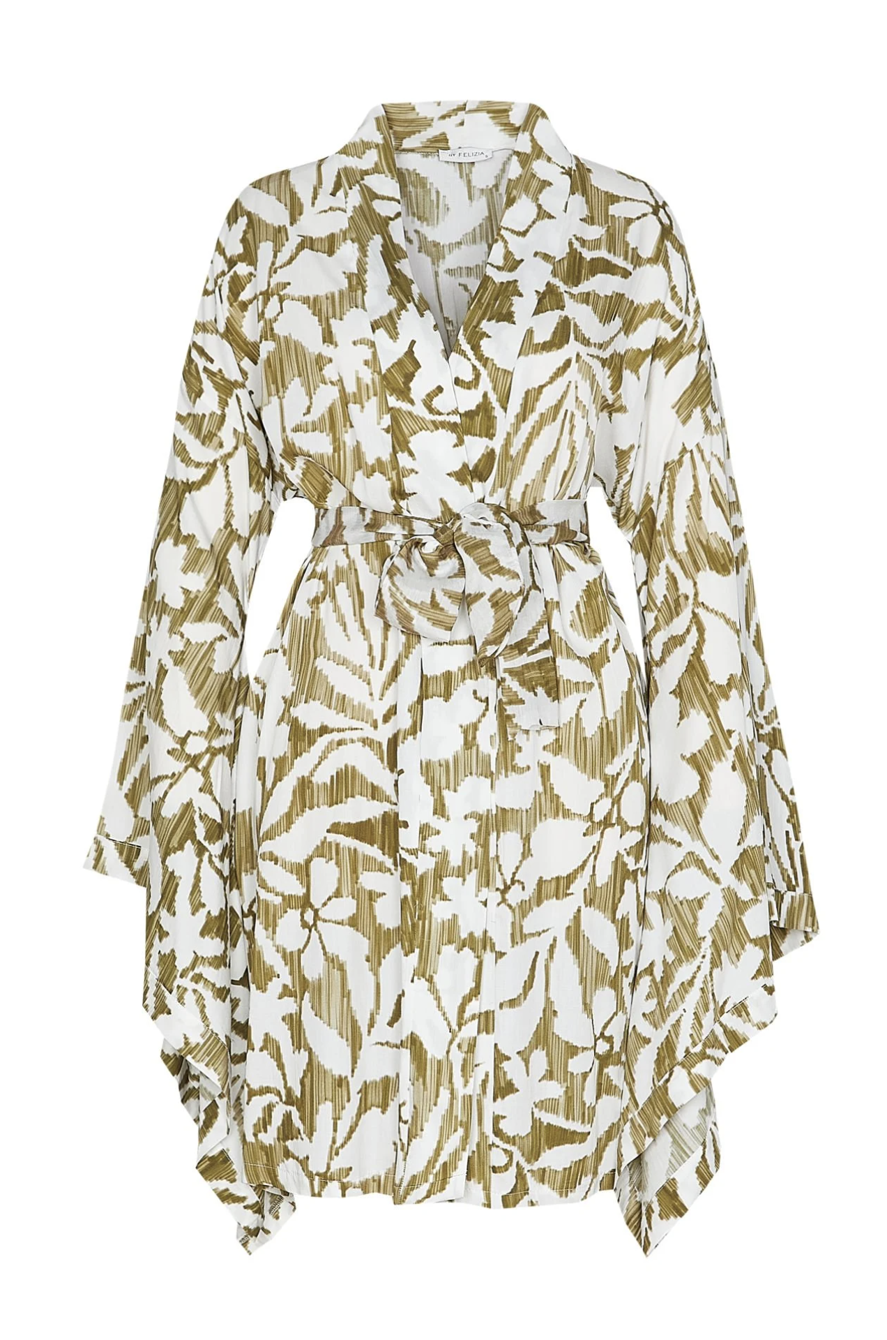 Zayana Floral Print Kimono in Green