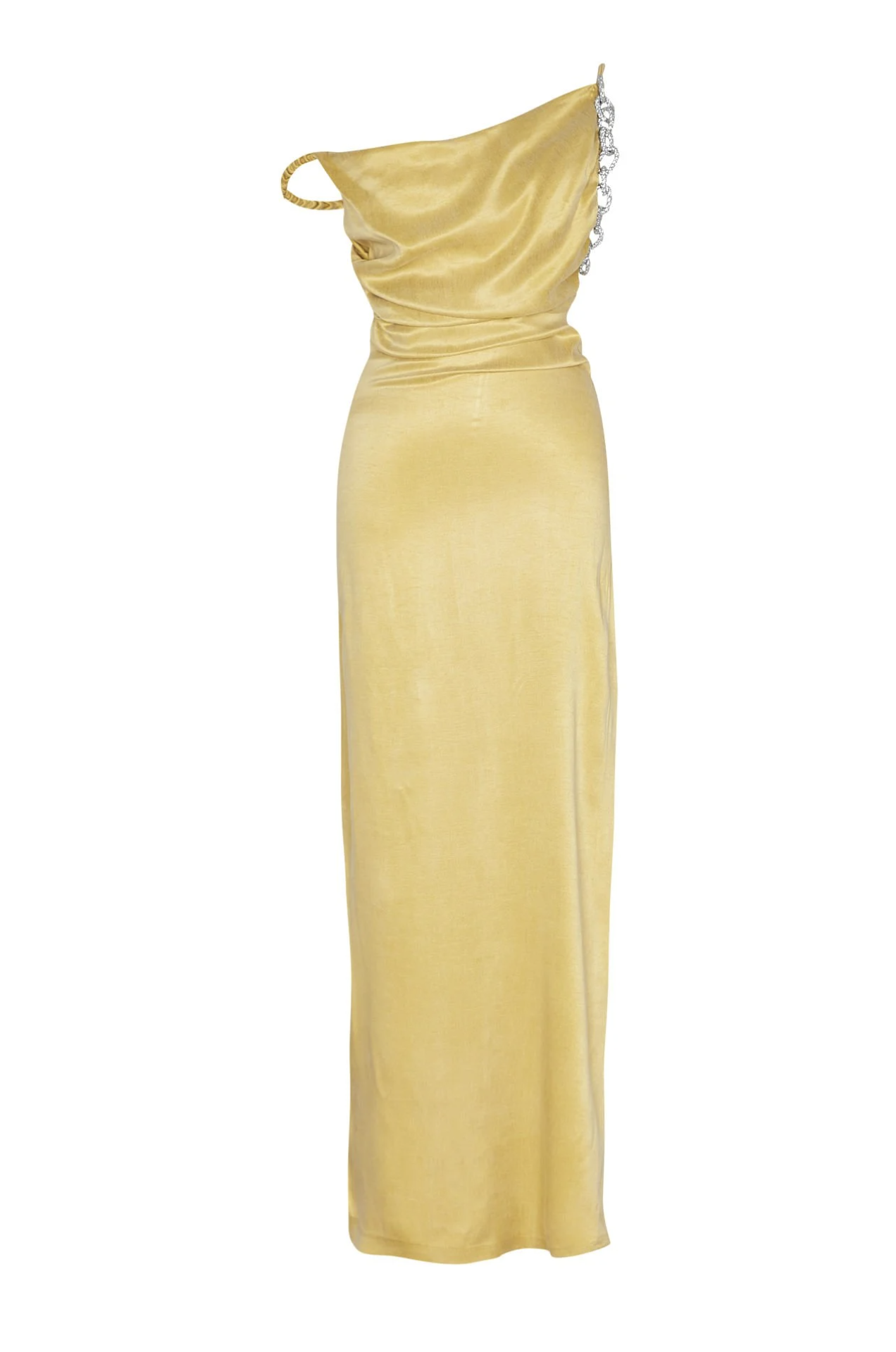 Zaia Off-Shoulder Maxi Sarı Dress