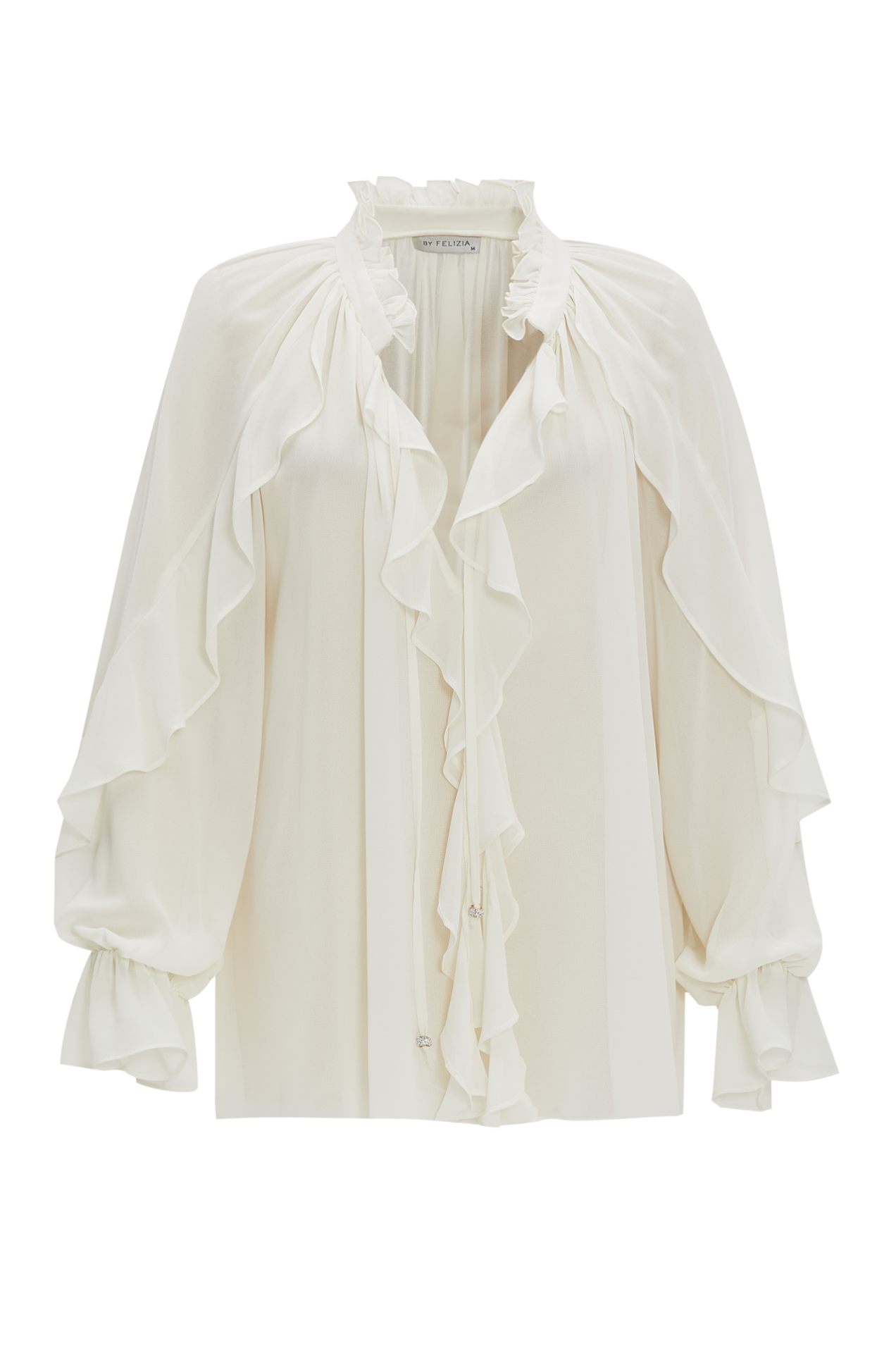 Ruffle Blouse in Ecru