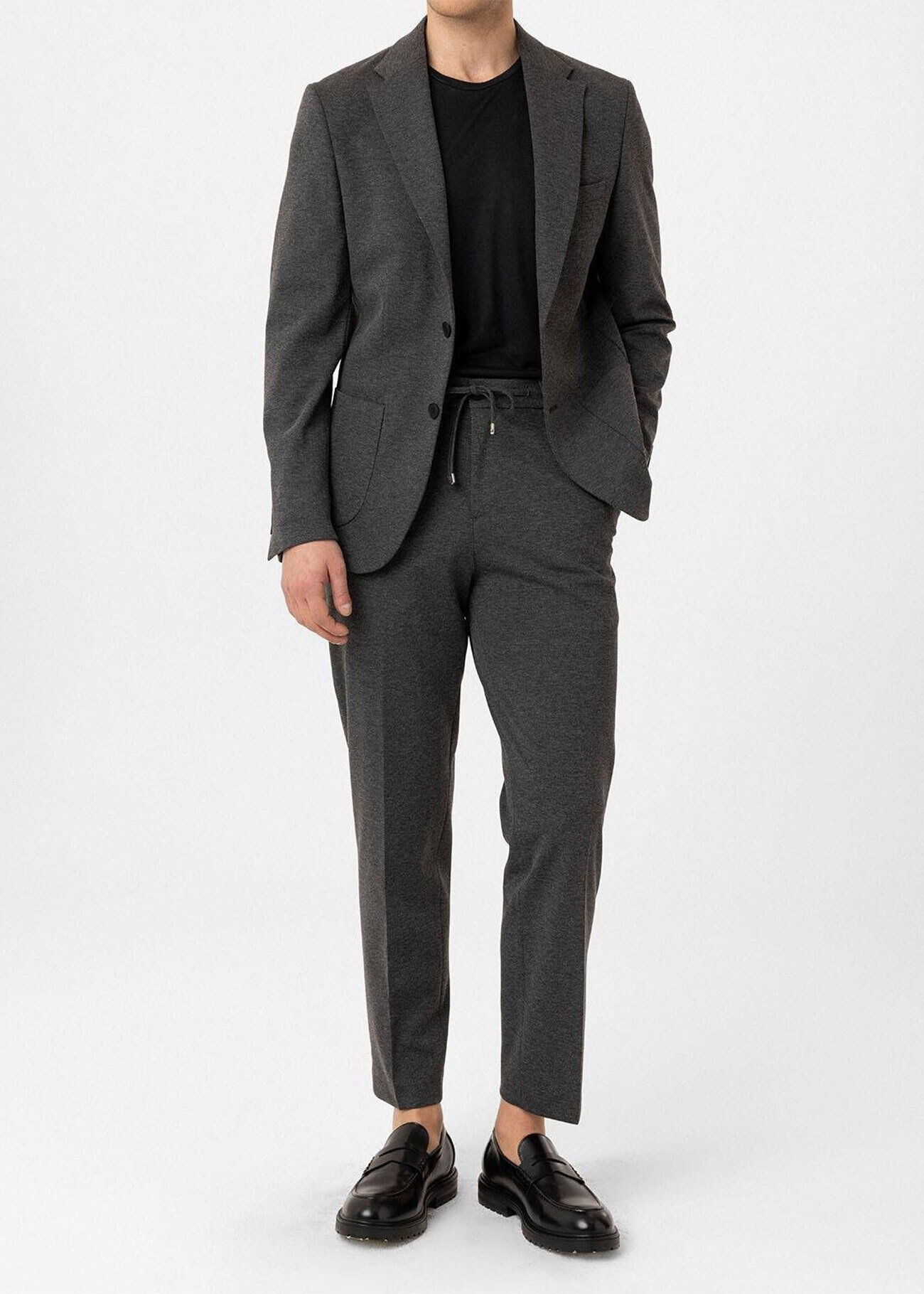 Antrasi̇t Renk Slim Fit Casual Erkek Ceket