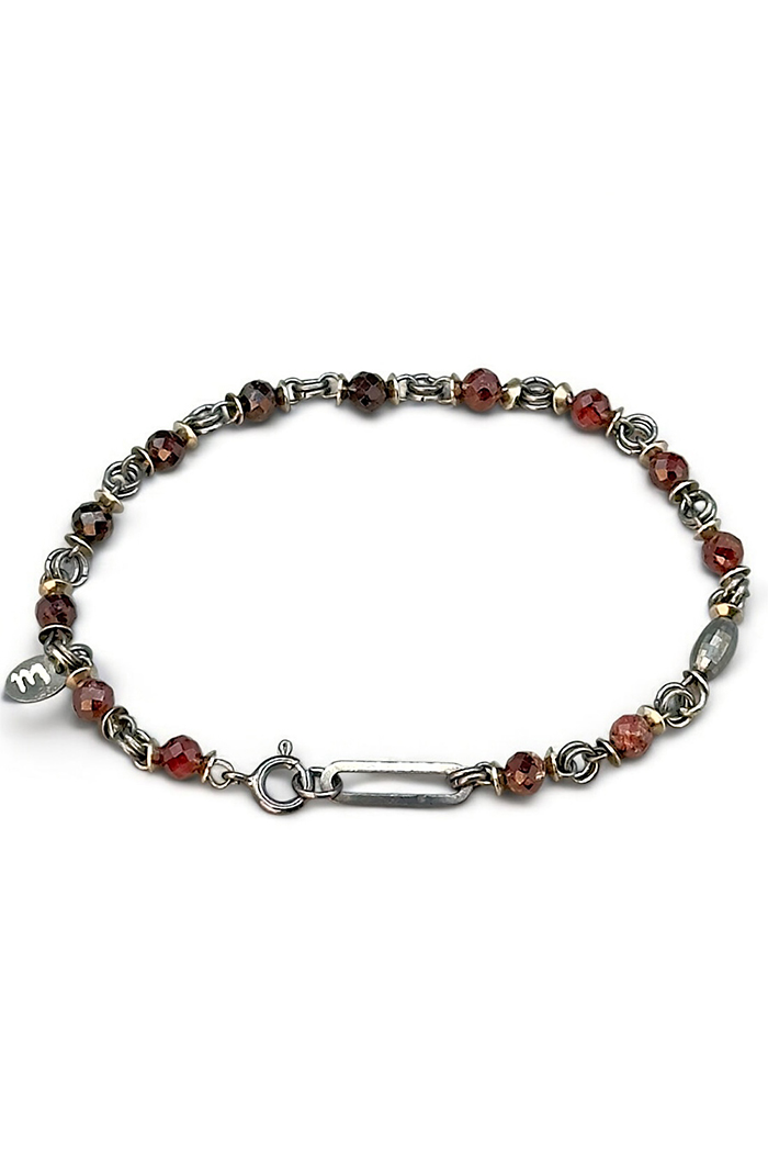 Quavo Oxide Silver & Burgundy – Bileklik