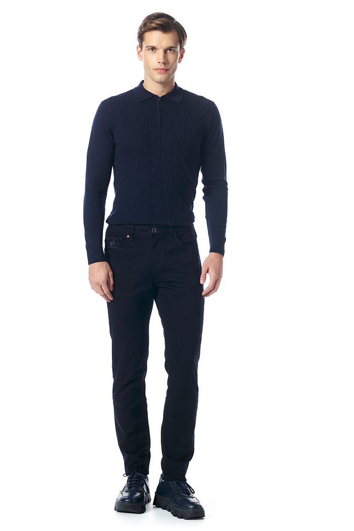 Giovane Gentile Pantolon Lacivert Casual