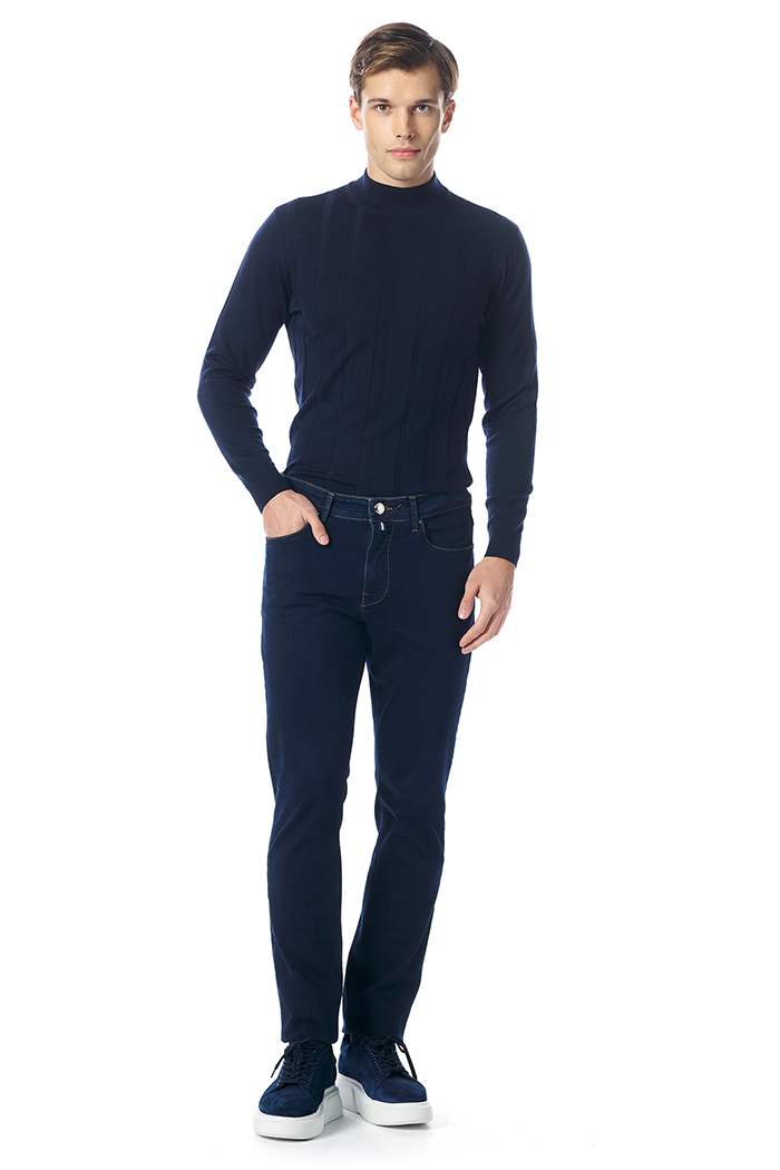 Giovane Gentile Pantolon Lacivert Denim