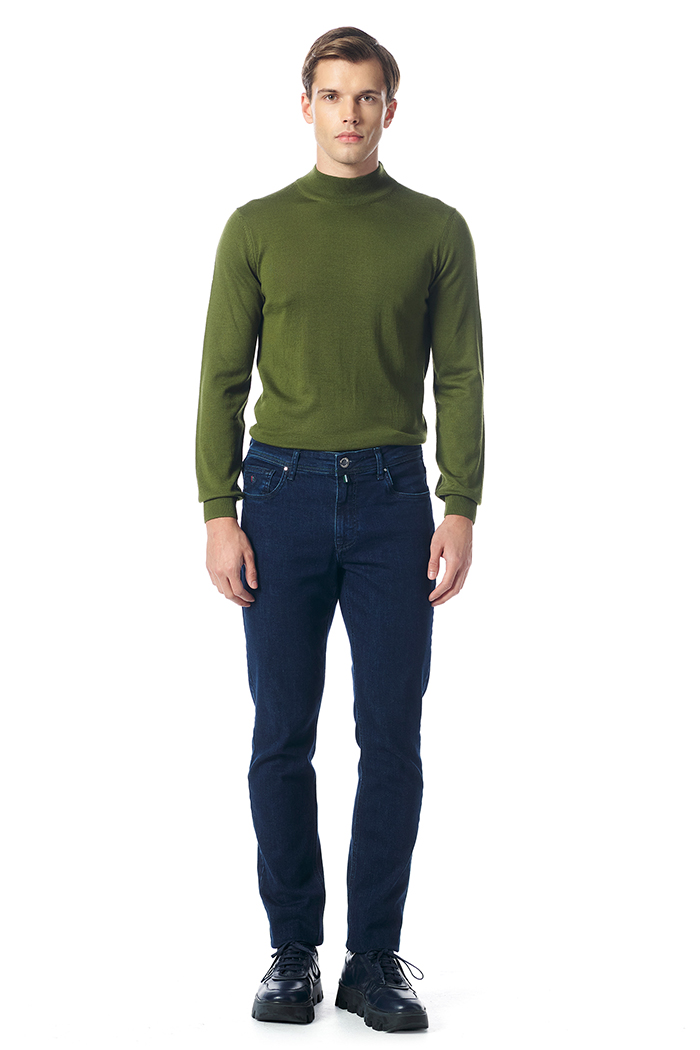 Giovane Gentile Pantolon Lacivert Denim