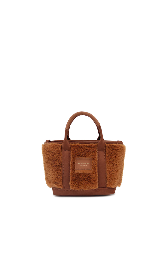 Miramar Peluş Kahverengi Extra Mini Kol Çantası