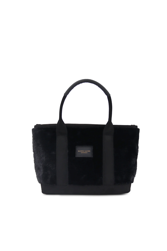 Miramar Peluş Siyah Mini Kol Çantası