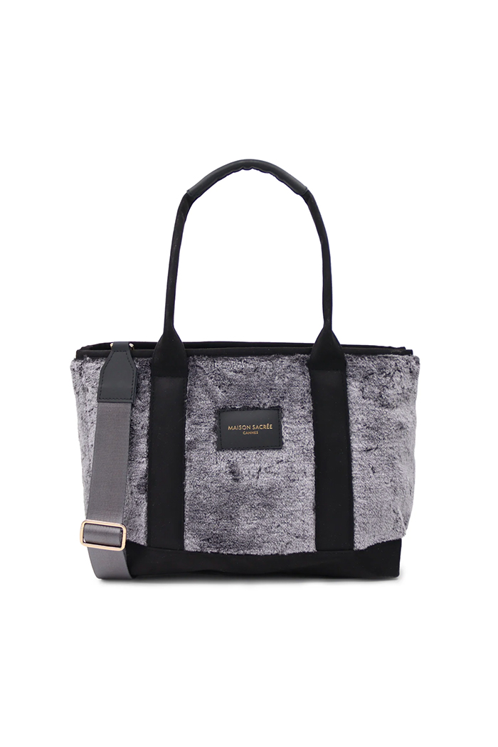 Miramar Peluş Gri Large Kol Çantası