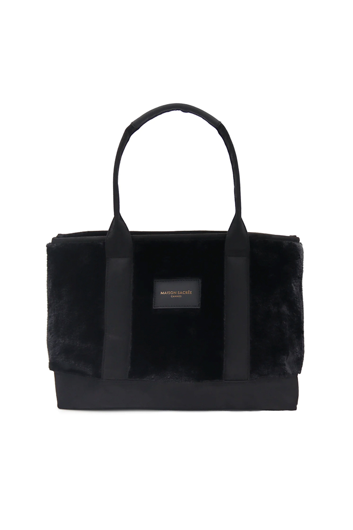 Miramar Peluş Siyah Large Kol Çantası