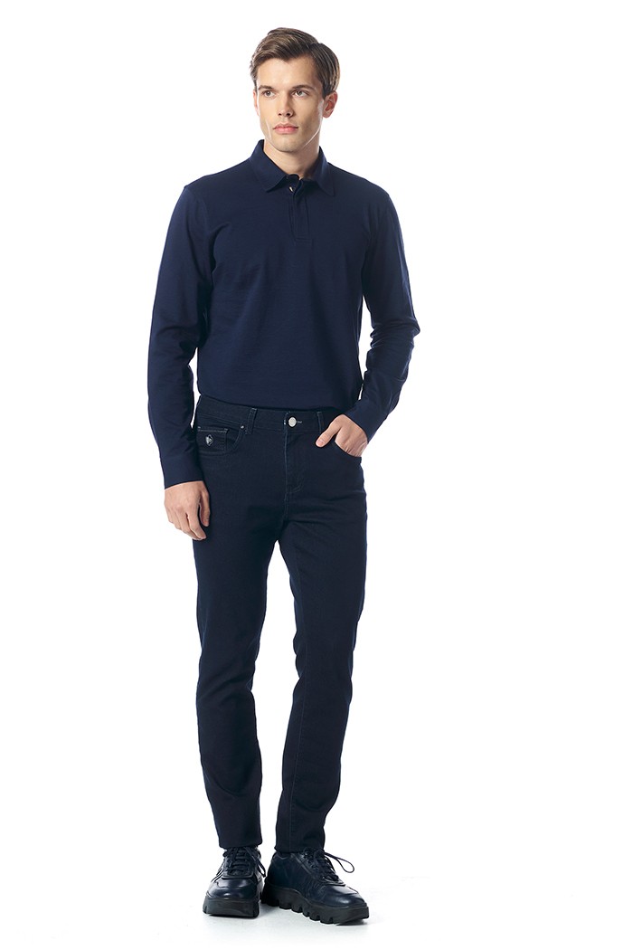 Giovane Gentile Pantolon Lacivert Denim