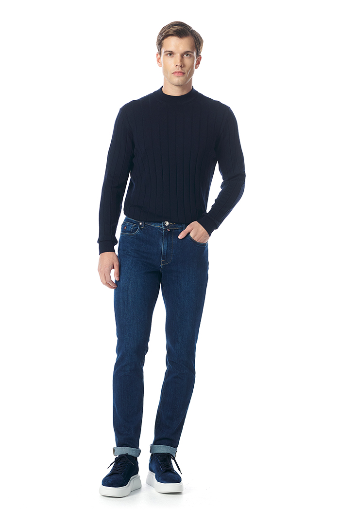 Giovane Gentile Pantolon Lacivert Denim