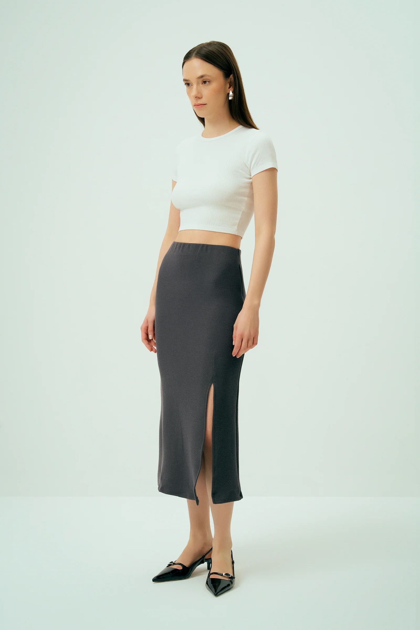 Spirit Modal Midi Etek Antrasit