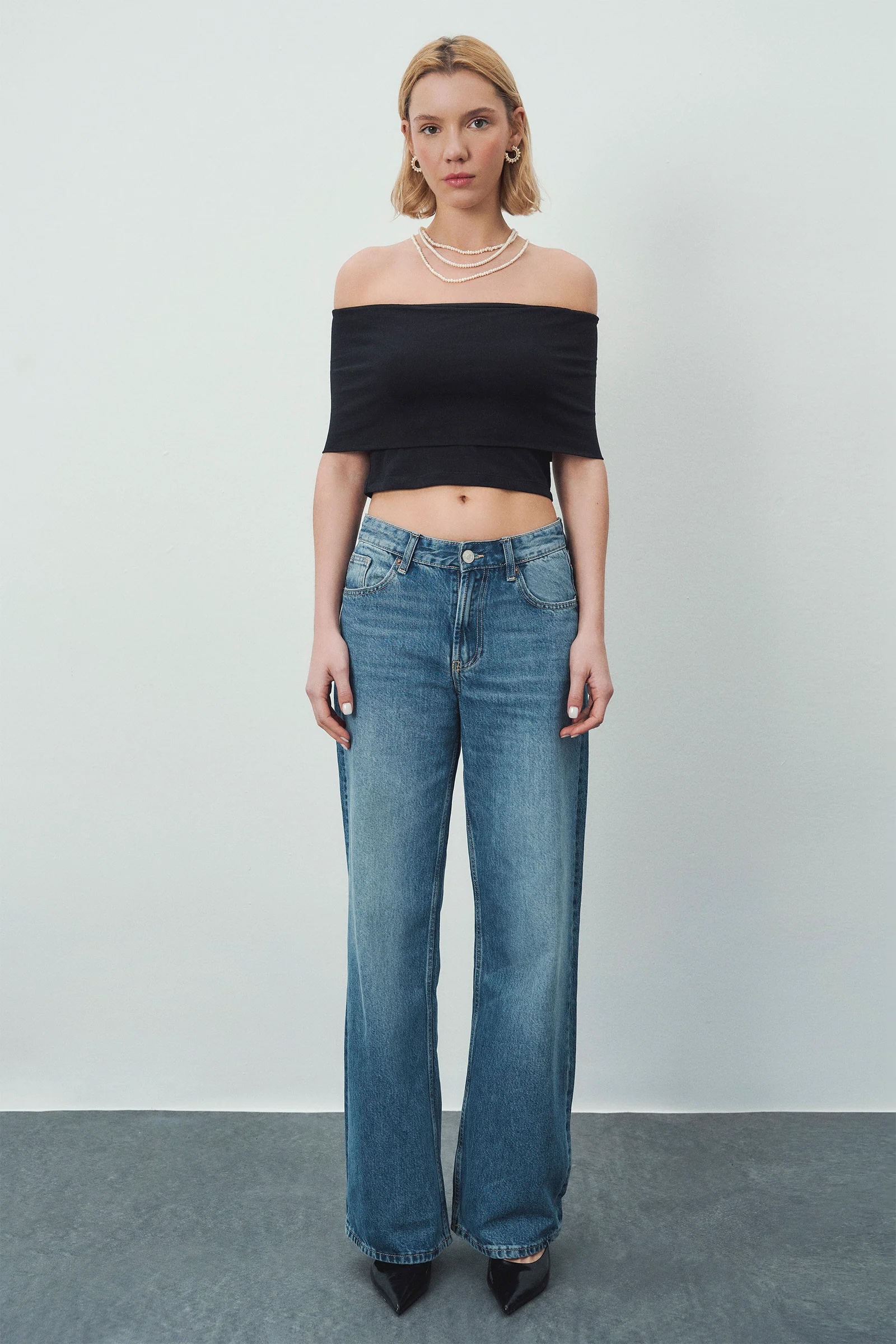 Luna Chic Düşük Yaka Bluz