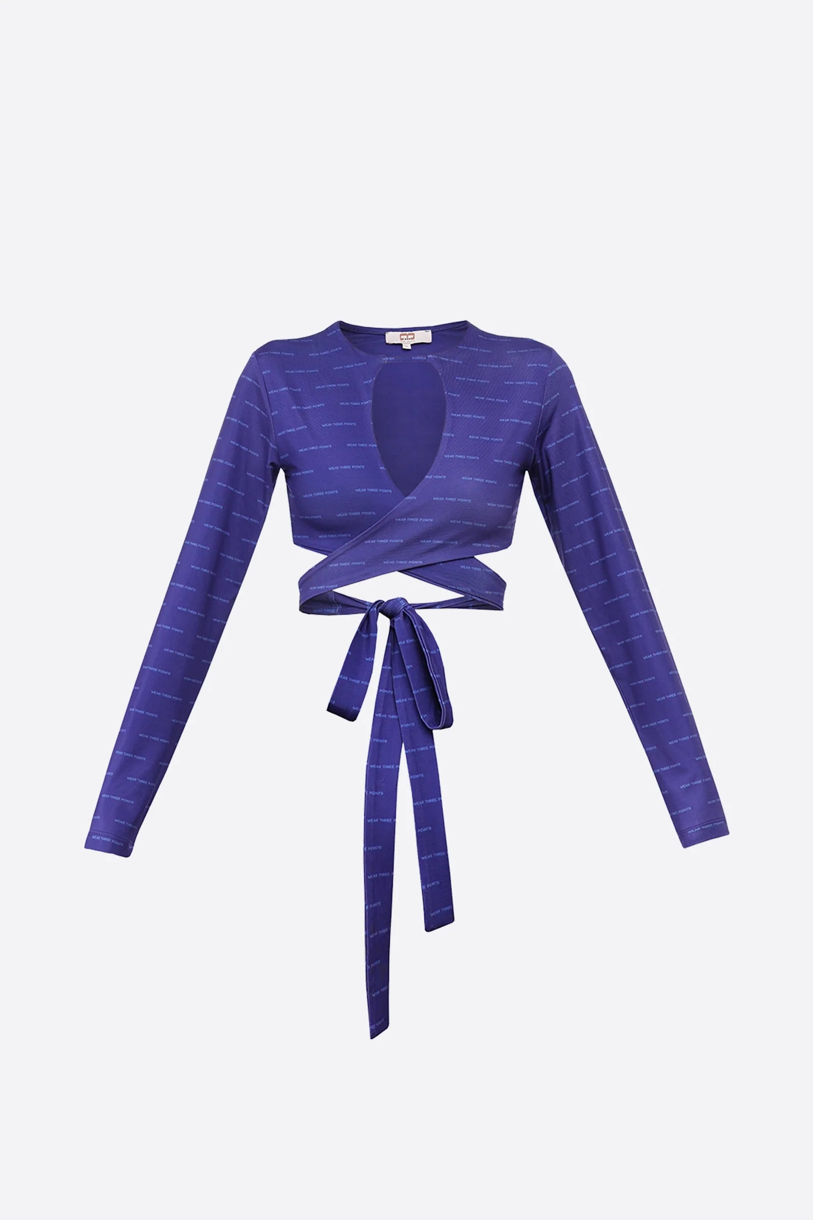 Lacivert Frıda Bağlamalı Crop