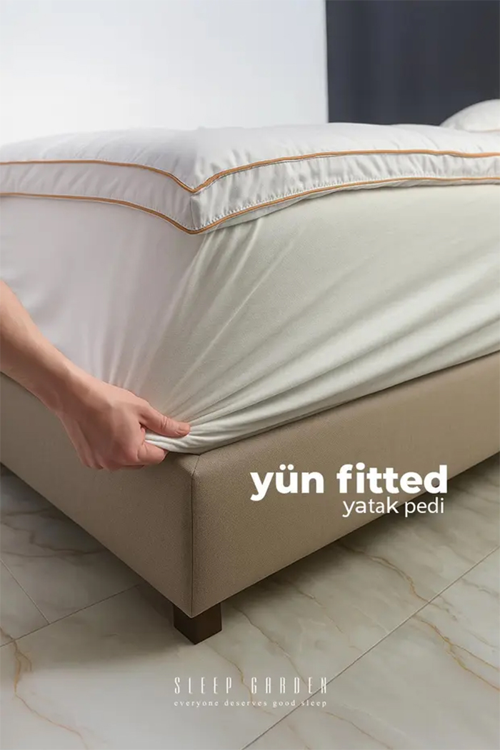 Yün Yatak Pedi Fitted Tek Kişilik (100x200)