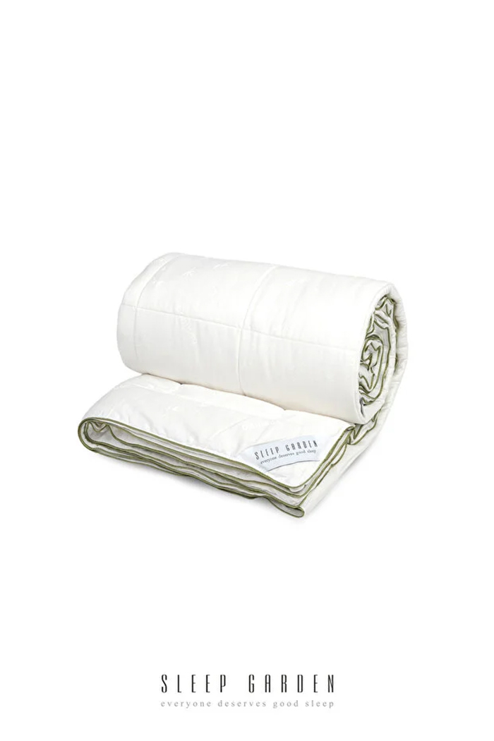 Auralis Bambu Çift Kişilik Şık Lüks Yorgan Jüt Keten Çantalı