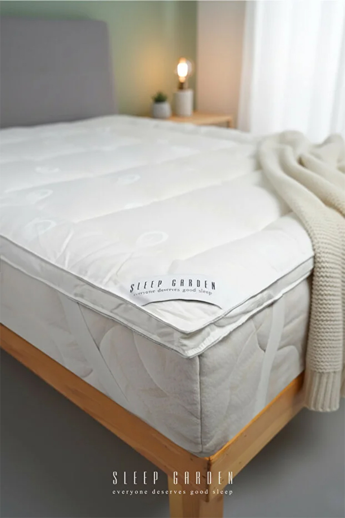 Pamuk Yatak Pedi Çift Kişilik Dört Köşe Lastikli 160x200