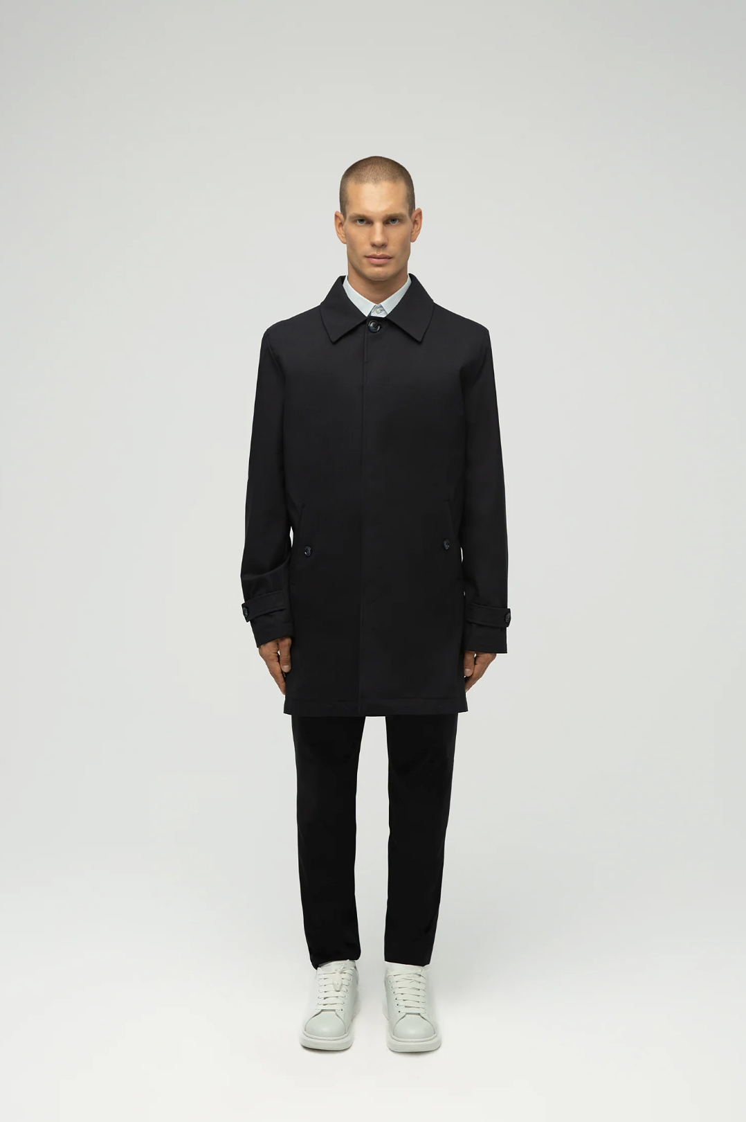 Marcus Lacivert Su Geçirmez Trençkot