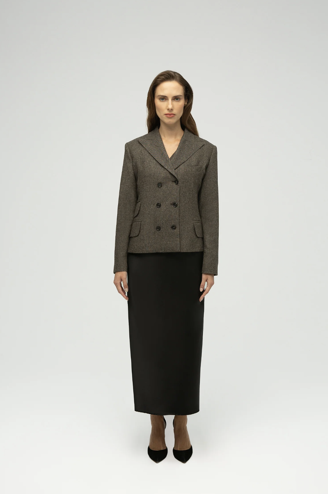 Ester Kahve Yün Blazer