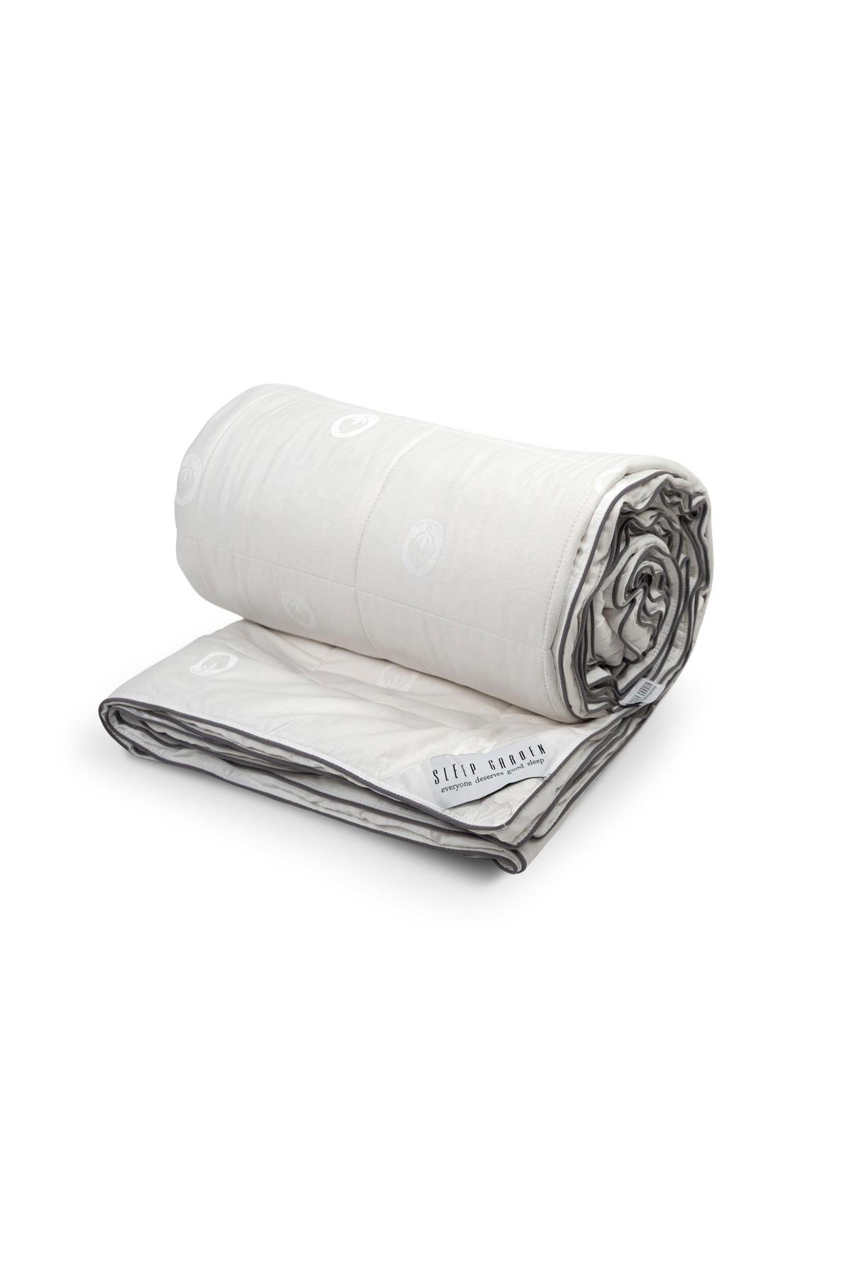 Cotton Luxe Premium Yorgan Tek Kişilik Jüt Keten Çantalı