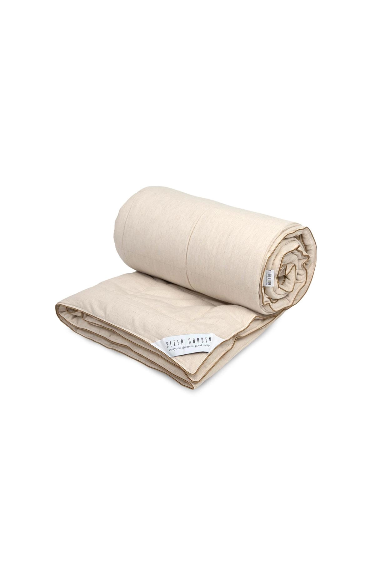 Keten Yorgan Tek Kişilik Jüt Keten Çantalı (155x215)