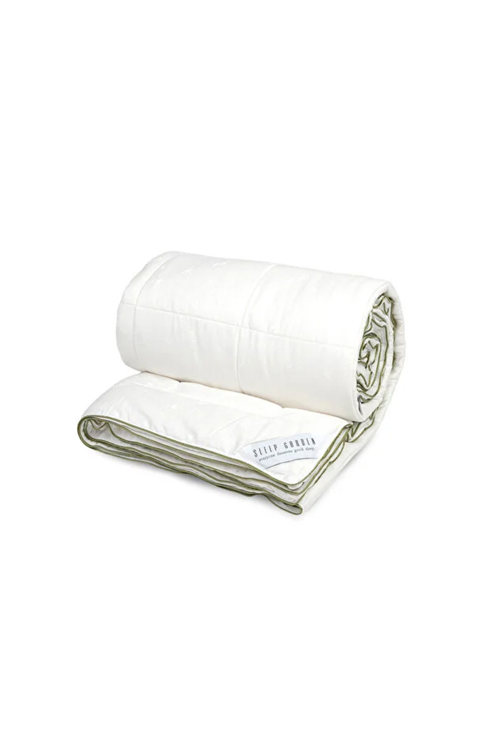 Auralis Bambu Yorgan Biyeli Şık Lüks Tek Kişilik Jüt Keten Çantalı