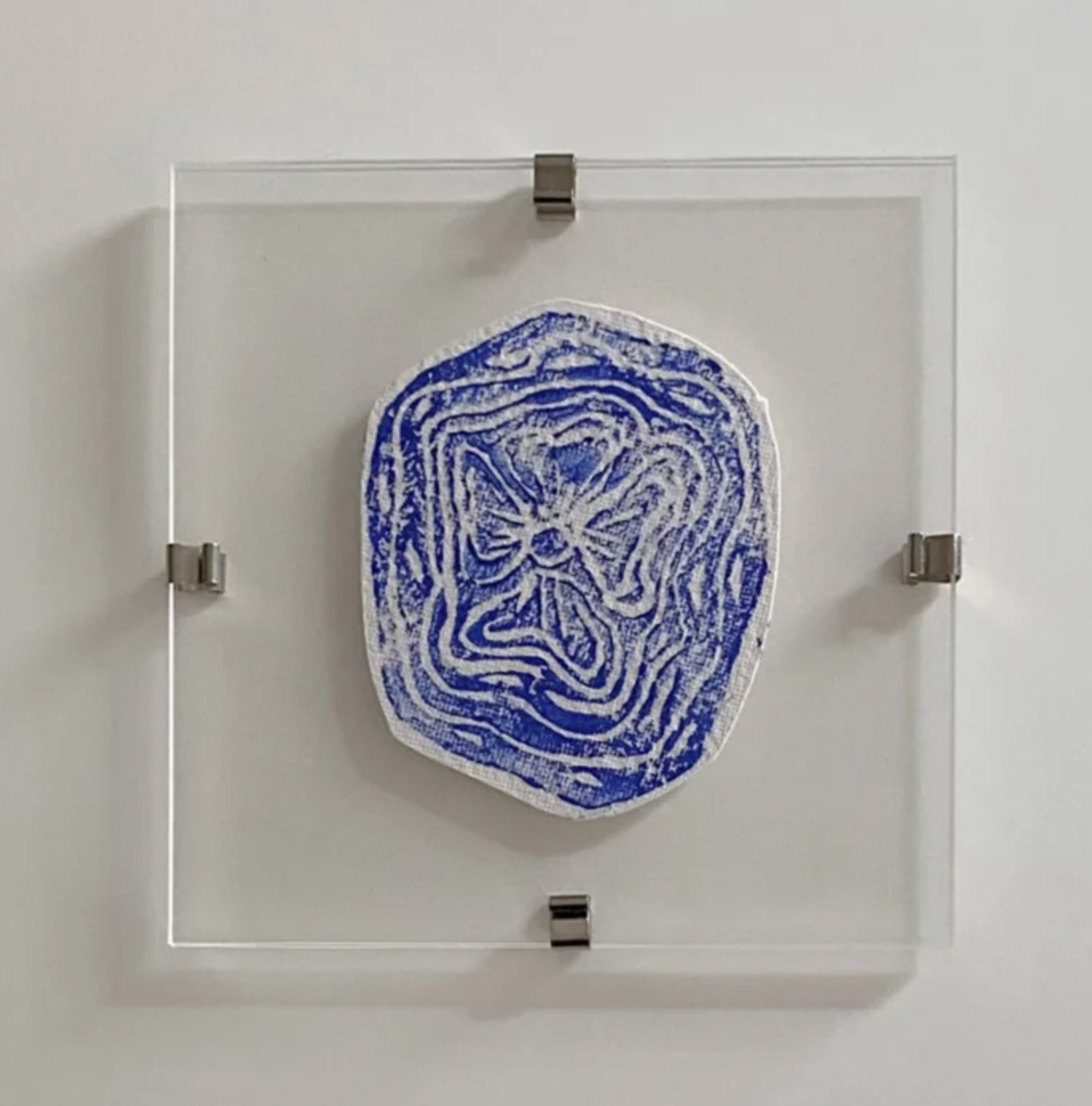 Mavi Çiçek Duvar Dekorasyon