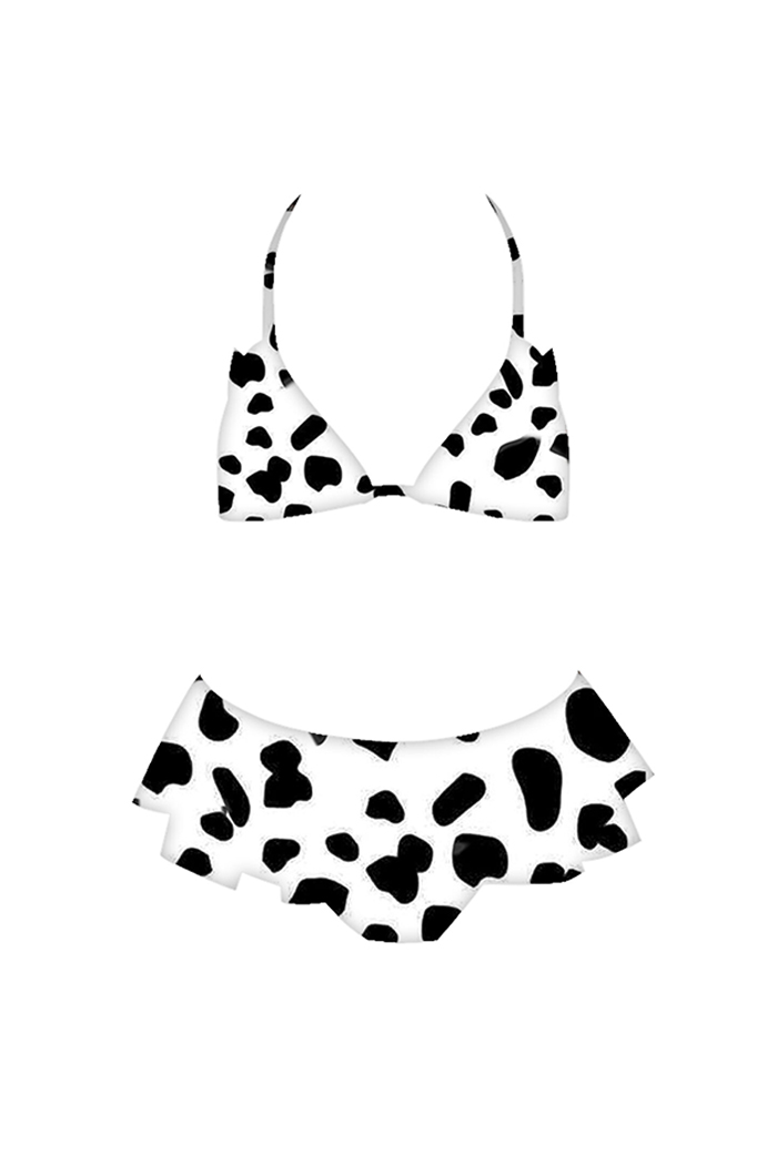 Silvia Siyah Beyaz Desenli Çocuk Bikini