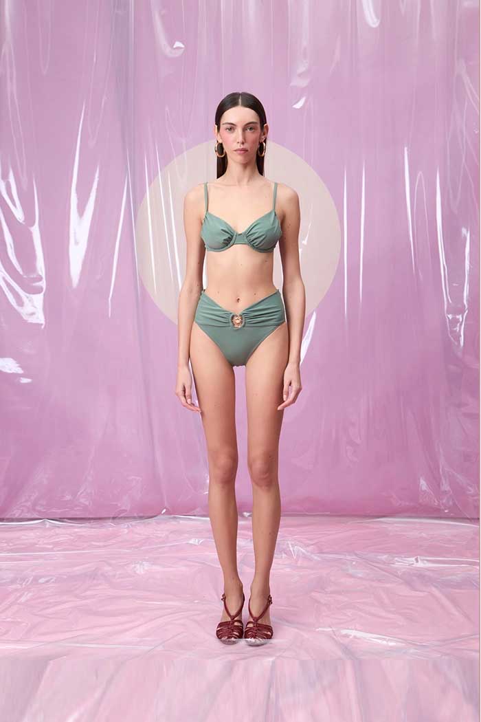 SERENATA SAGE GÜNEŞ AKSESUARLI BALENLİ YÜKSEK BEL BİKİNİ TAKIMI