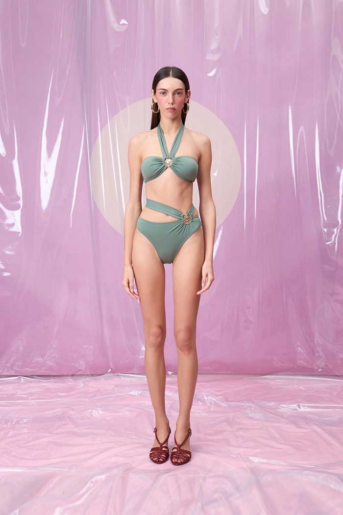AMADA SAGE GÜNEŞ AKSESUARLI BALENLİ BOYUNDAN BAĞLAMALI BİKİNİ TAKIMI