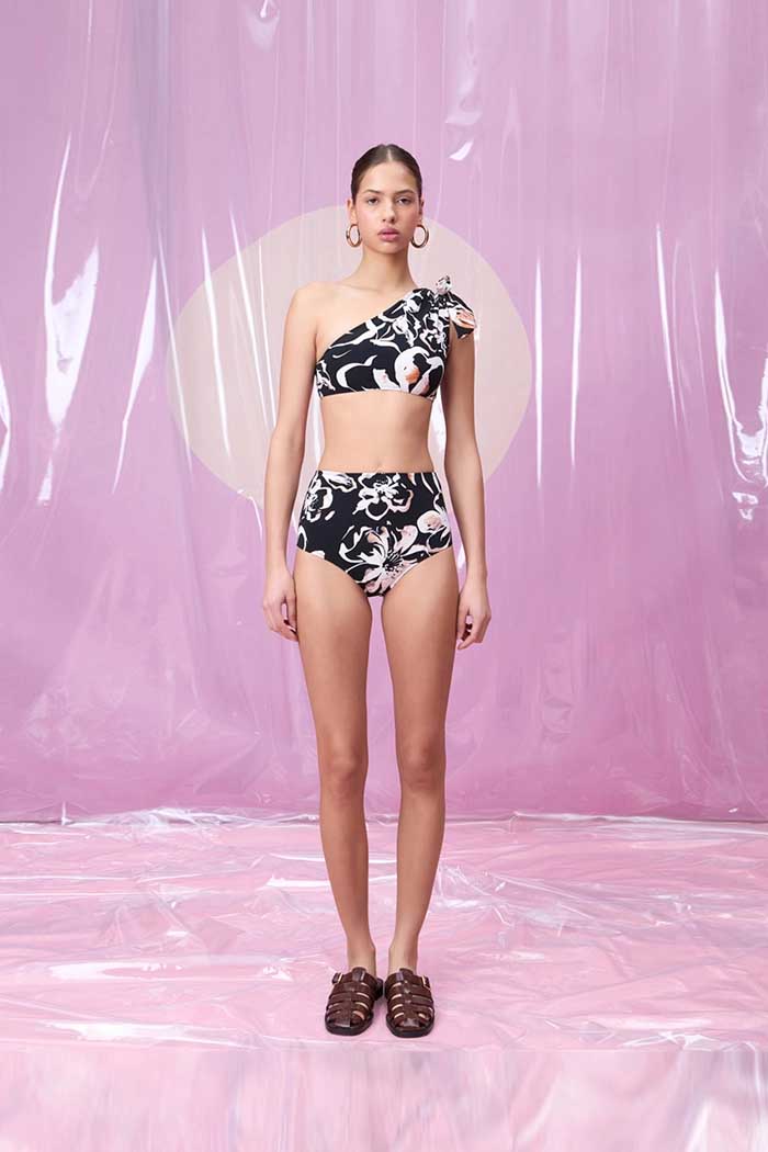 ENCANTA PALESKA FİYONK DETAYLI TEK OMUZ BİKİNİ TAKIMI