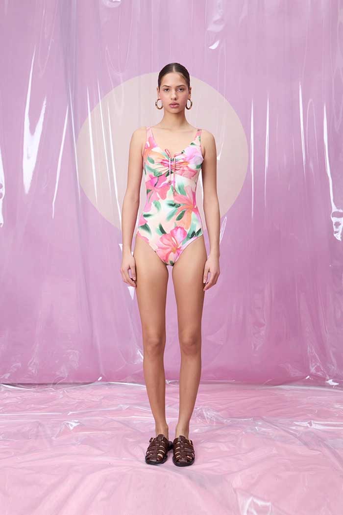 BRILLANTE BLOSSIRA  BAĞCIK DETAYLI V YAKA TOPARLAYICI MAYO