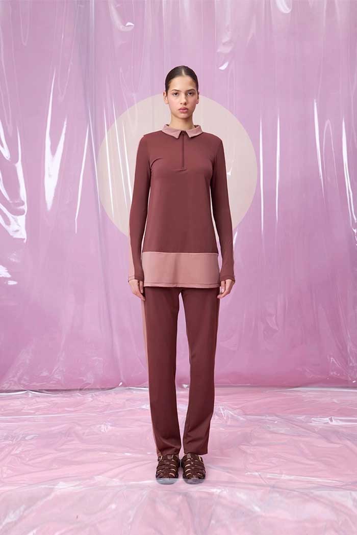 EVITA ROSEWOOD POLO YAKA UZUN TESETTÜR TAKIM MAYO