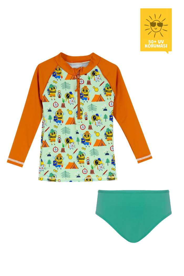 UPF 50+Kız Çocuk Yüzme Seti1 - BEEBEE