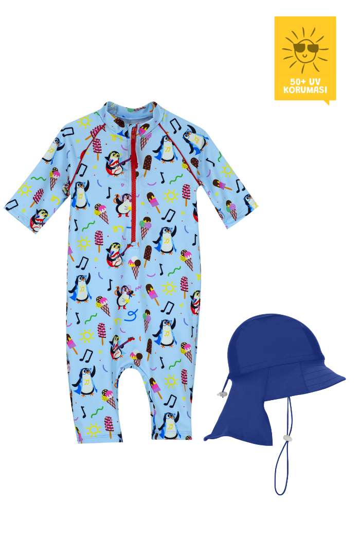 UPF 50+Kız Bebek Yüzme Seti2 - BEEBEE
