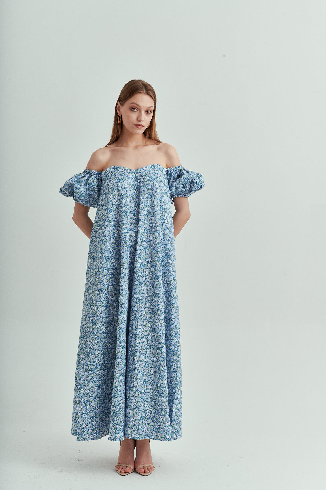 Jasmine Maxi Mavi Elbise