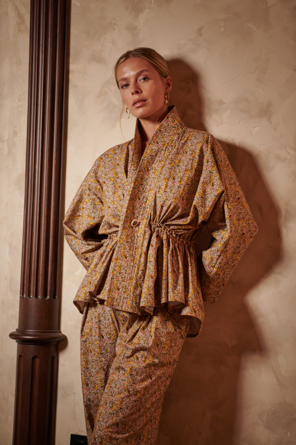 Charlotte Sarı Kimono Üst