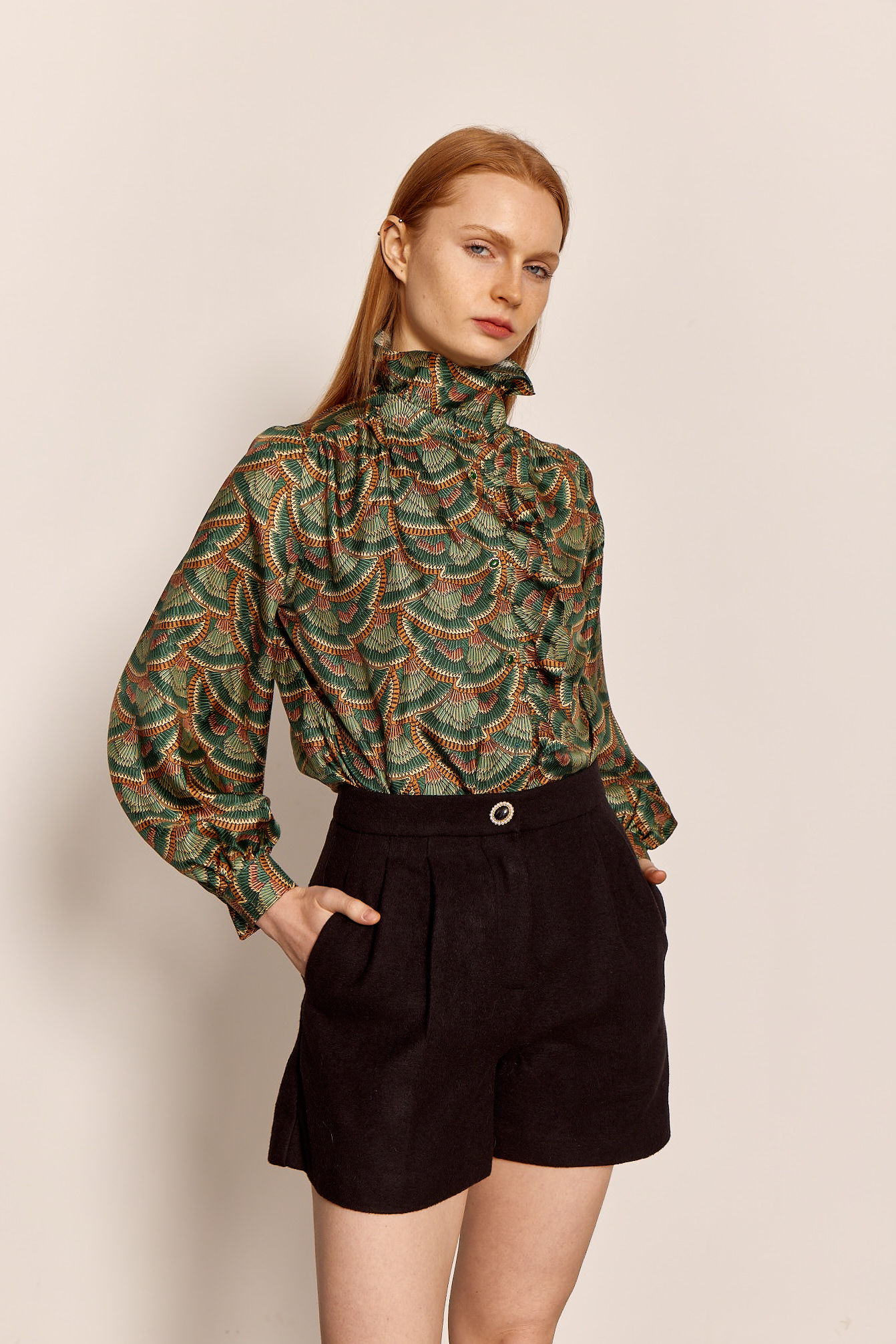 Onyx Siyahı Kaşmir Rana Şort