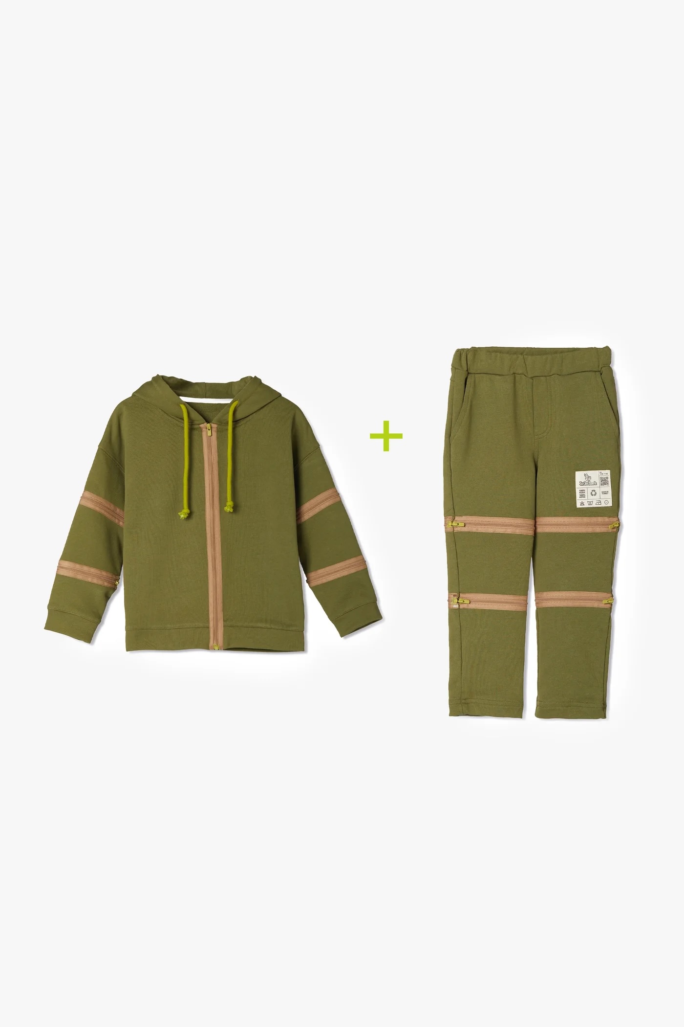 JAYJAY HAKİ HOODIE VE JOGGERS SET