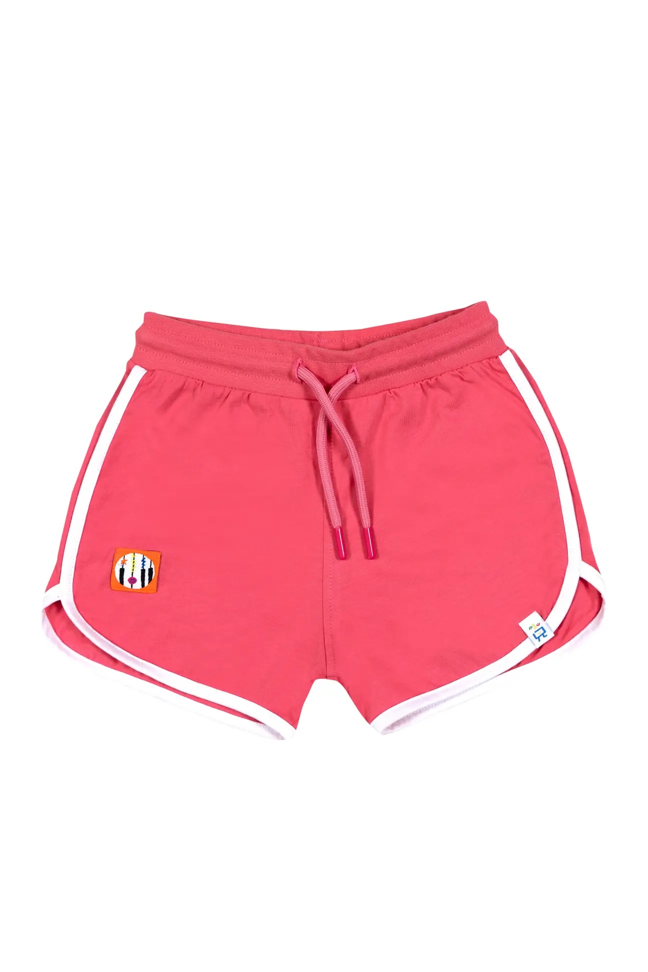 Retro Şort Pembe Beyaz Biyeli (Pembe Kordonlu)