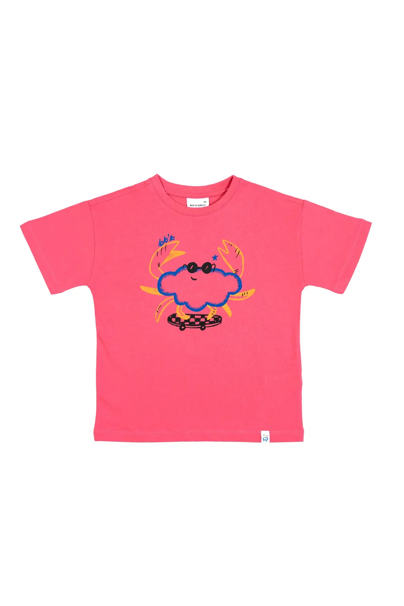 Cool Funny Crab Oversize T-Shirt - Pembe