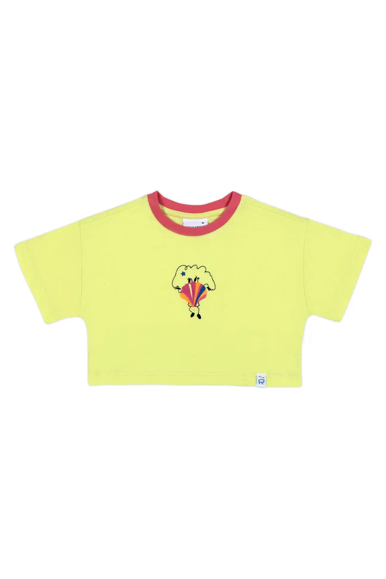 Hey J'oyster Crop T-Shirt_Lime