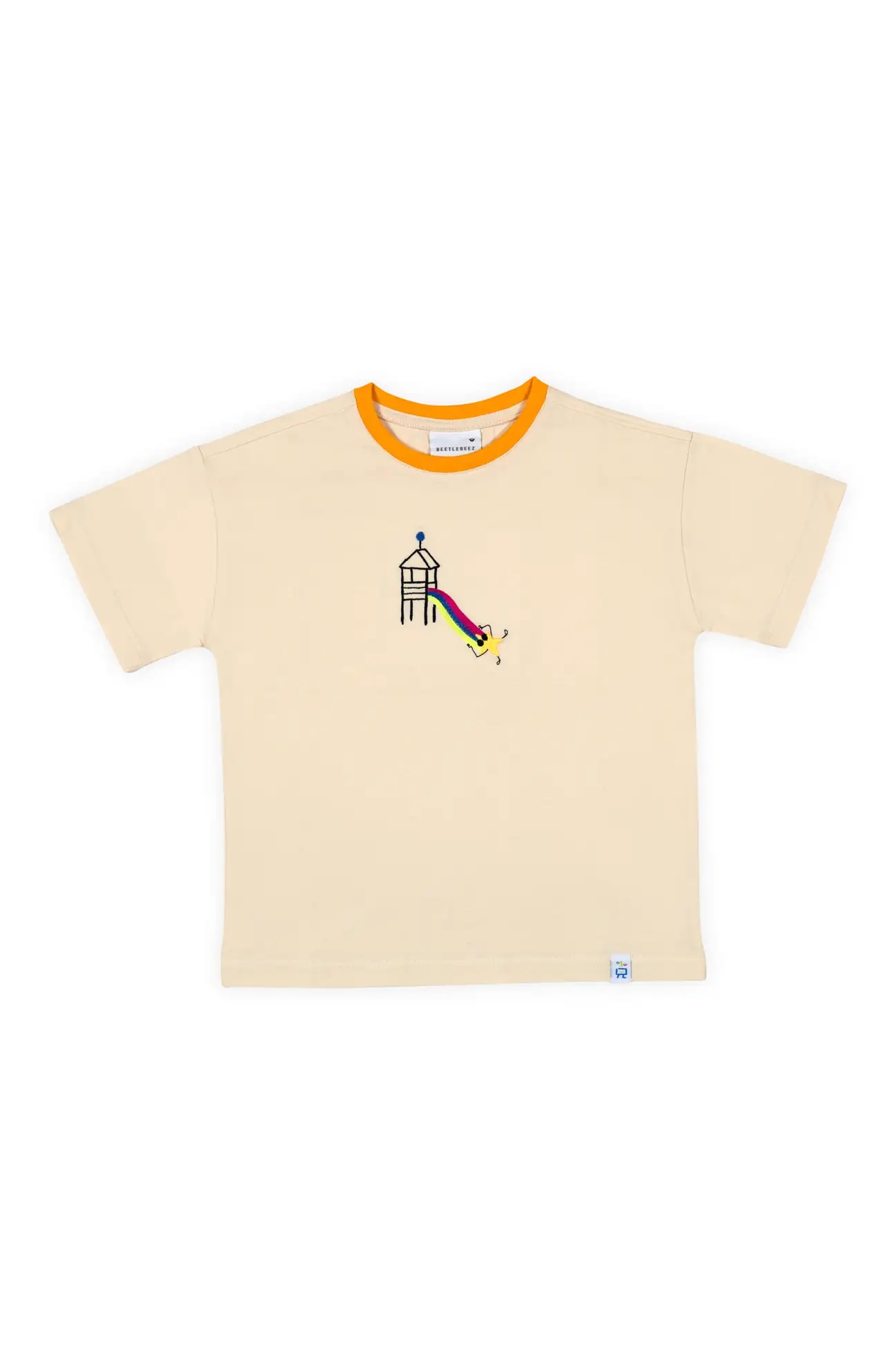 Playful Star Oversize T-Shirt - Ekru