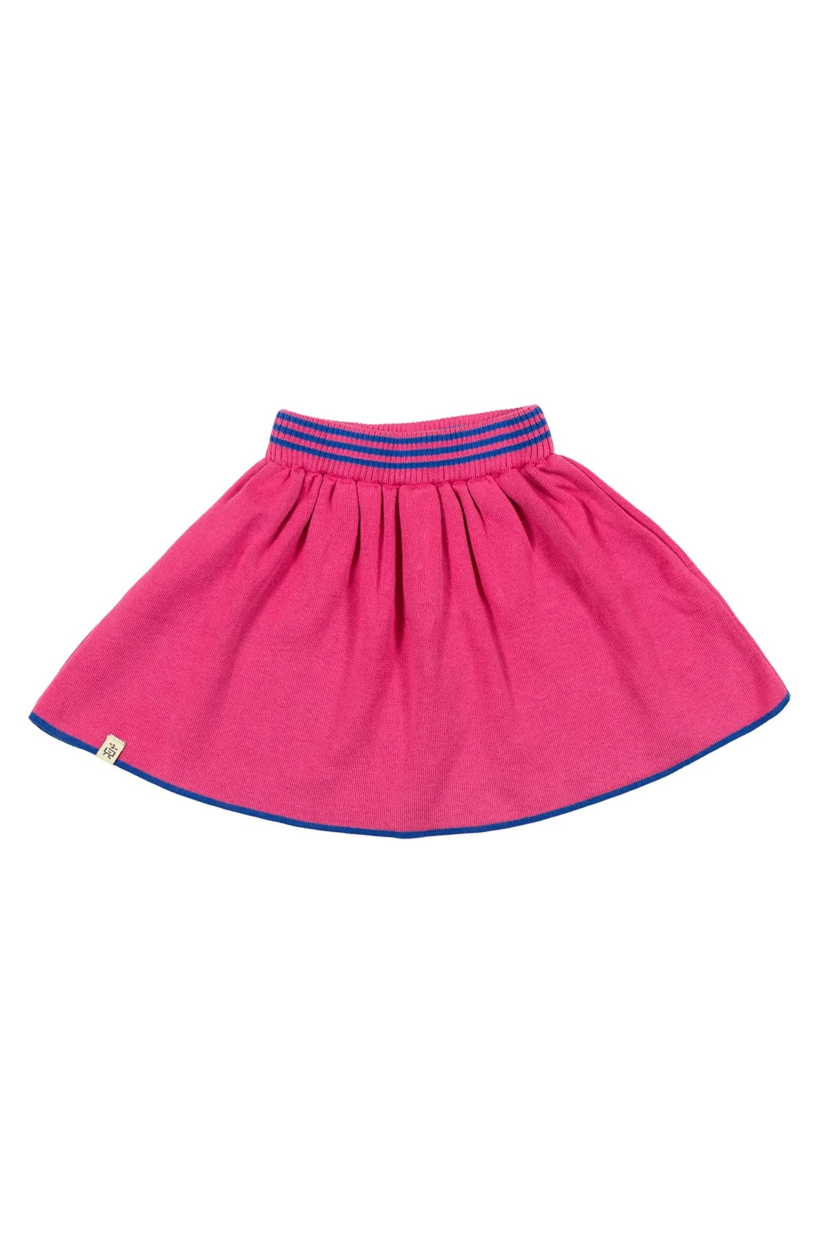 Striped Triko Etek - Pembe