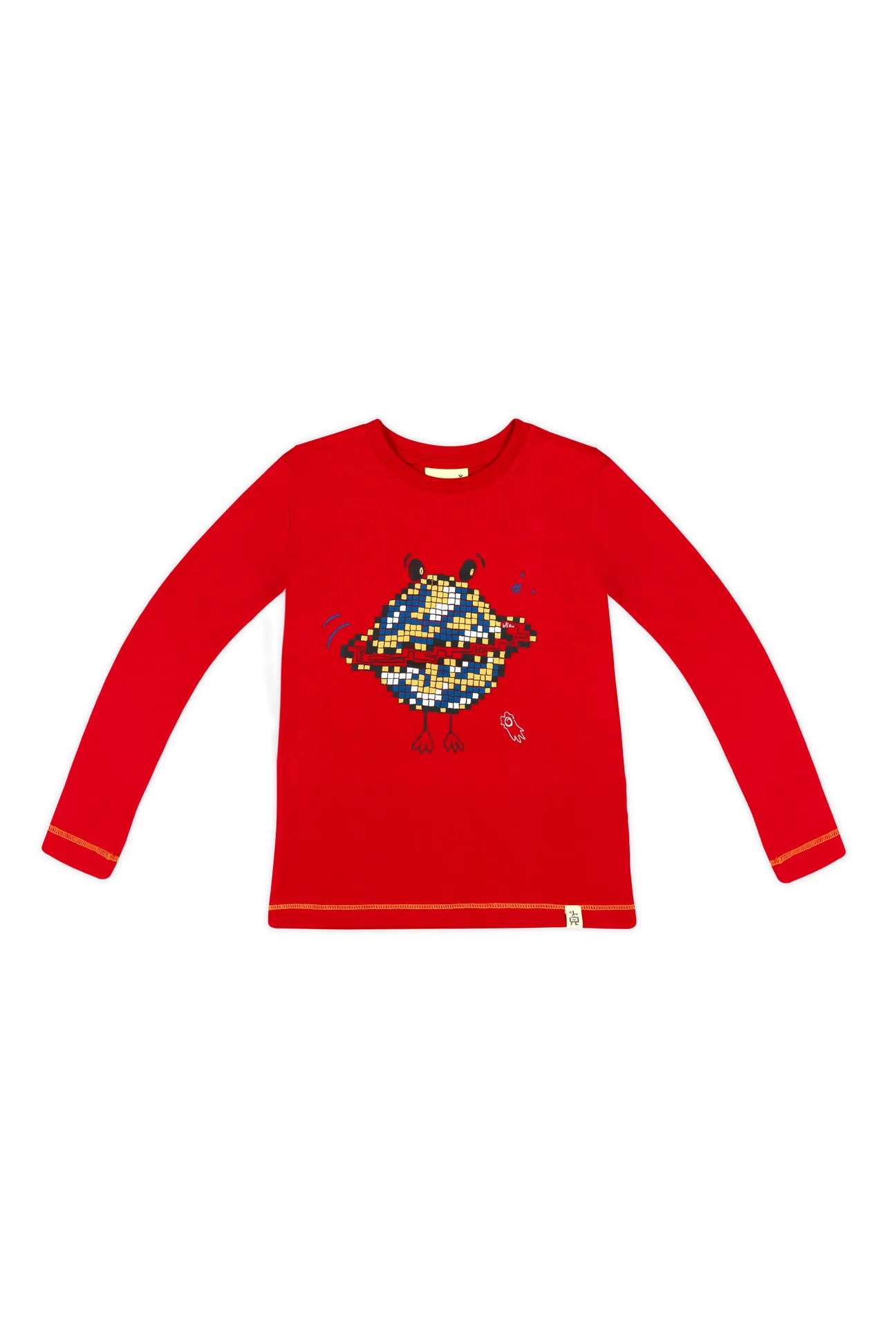 Dancing Planet Uzun Kollu T-Shirt - Kırmızı