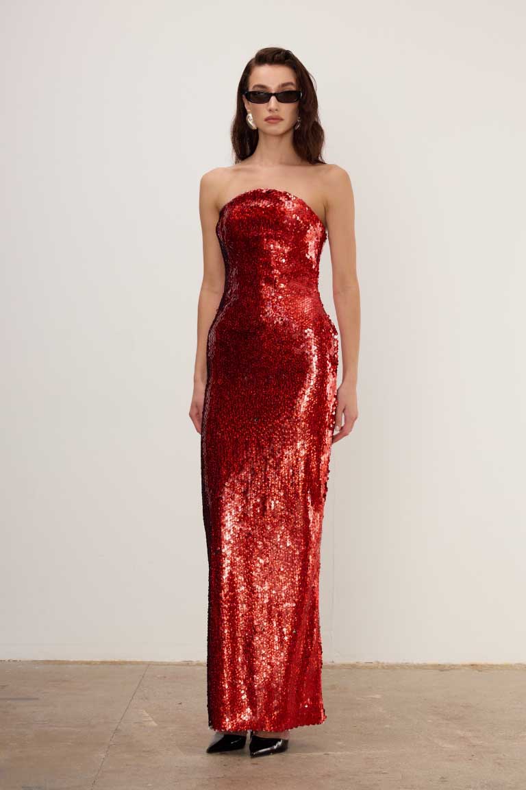 Crımson Elegance Dress
