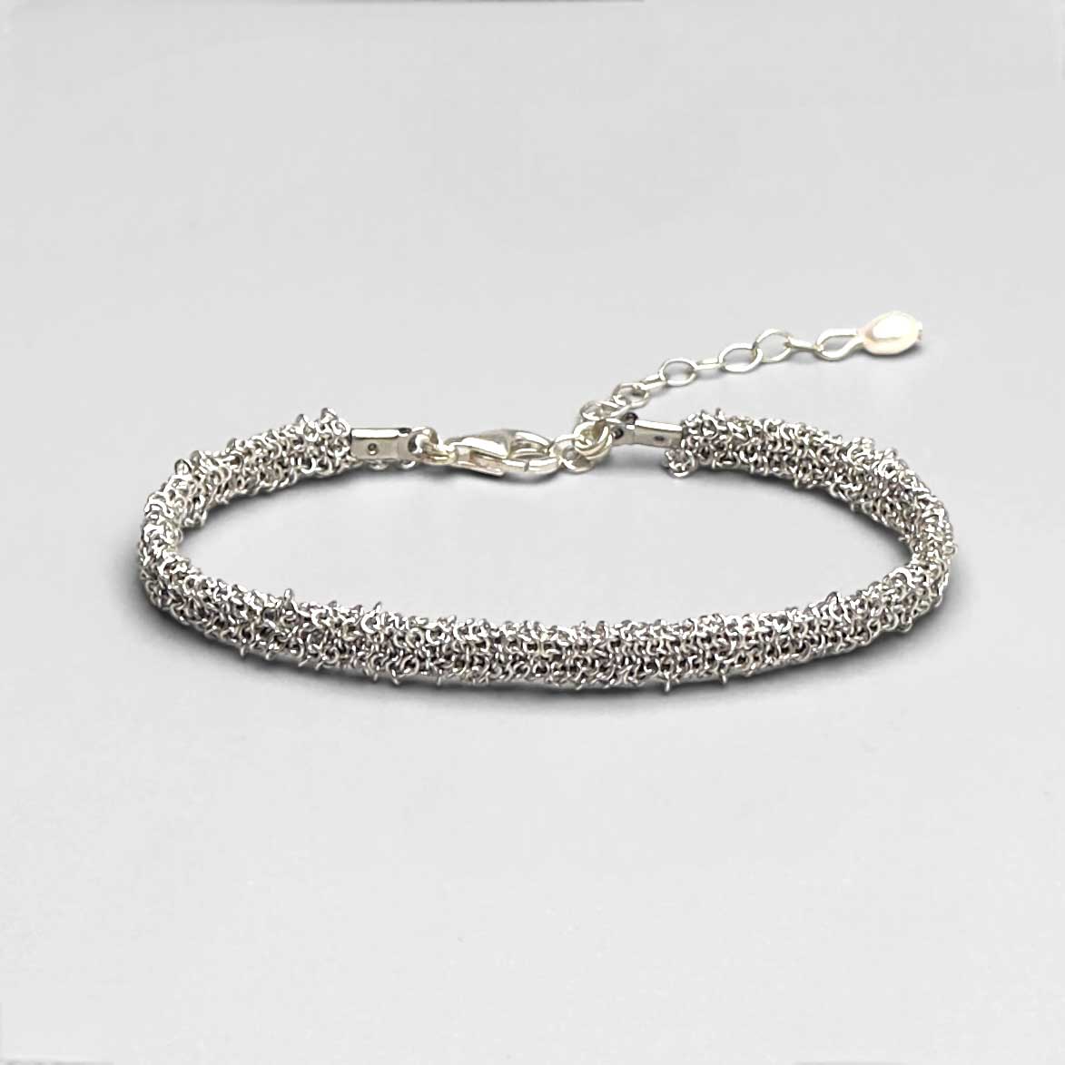 Woven Silver Dokuma Bileklik – XS