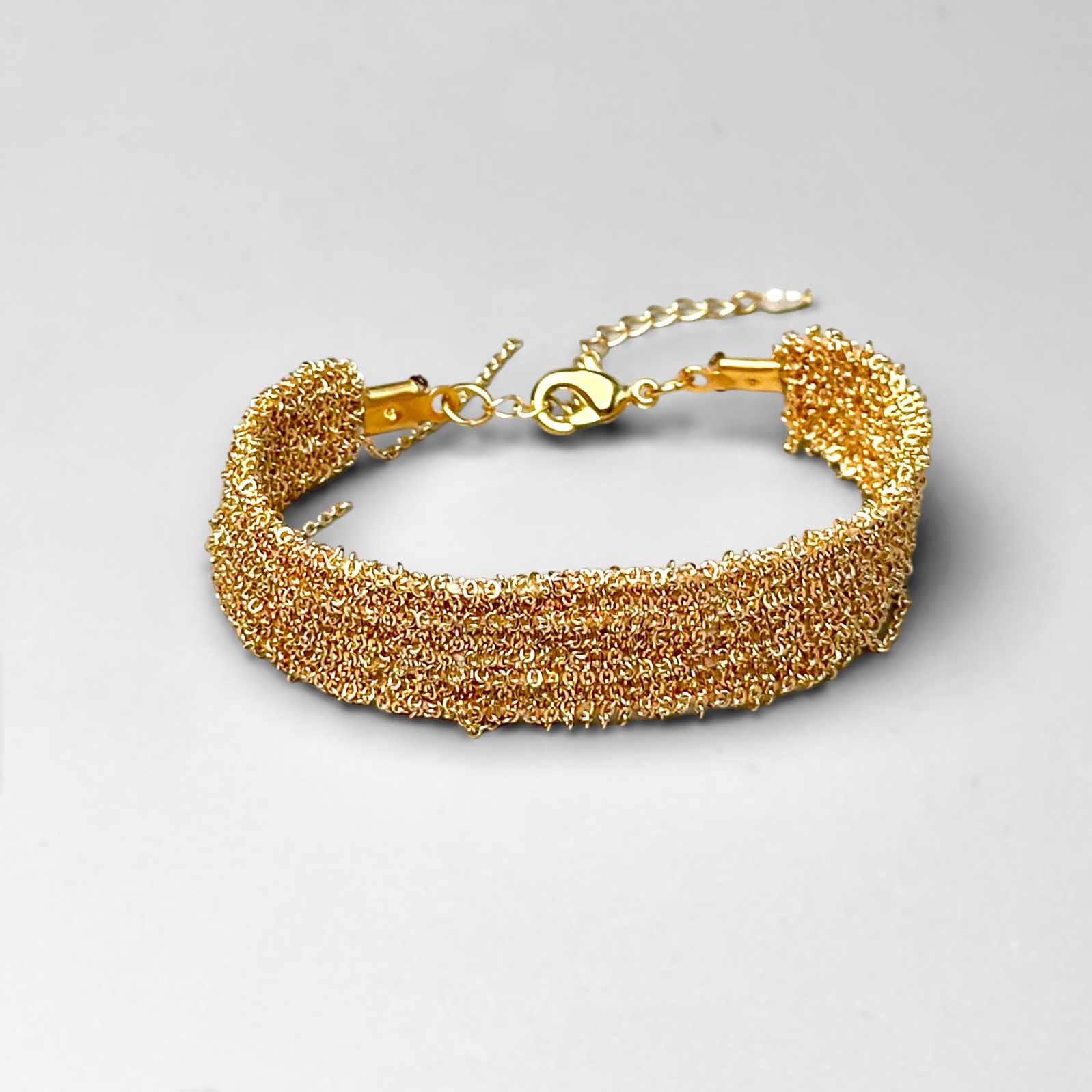 Woven Gold Dokuma Bileklik – L