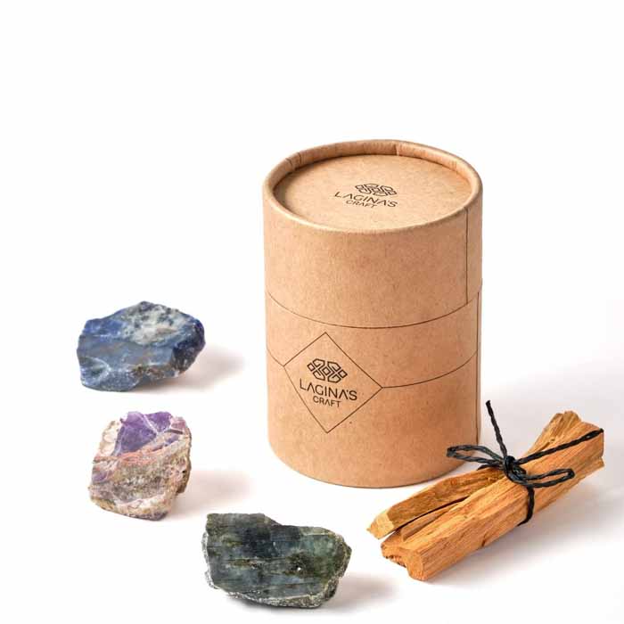 Tengri || Hava Elementi Doğal Taş ve Palo Santo Ritüel Seti