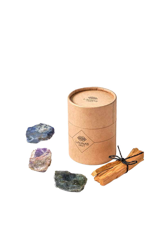 Tengri || Hava Elementi Doğal Taş ve Palo Santo Ritüel Seti